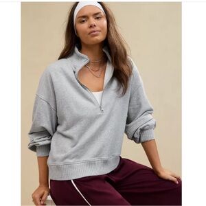 NWT AERIE - Sun’s Out Quarter Zip Sweatshirt